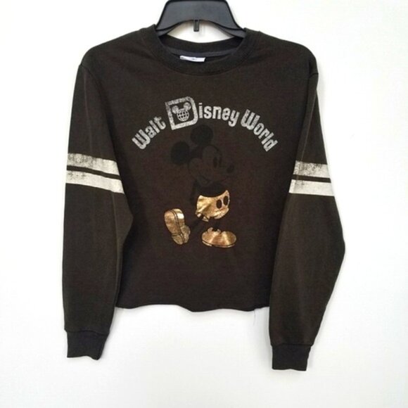 Crop Sweatshirt NWT Metallic Mickey - Picture 9 of 9